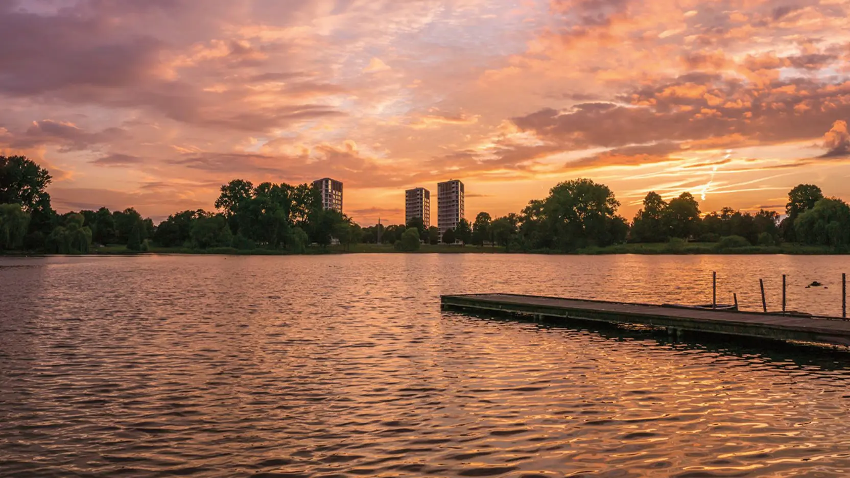 Zonsondergang met water